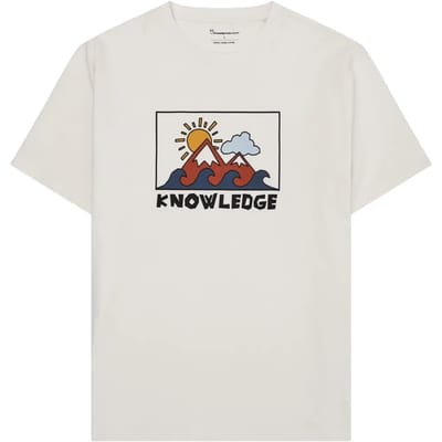 T-shirt met bedrukking op de voorkant KnowledgeCotton Apparel