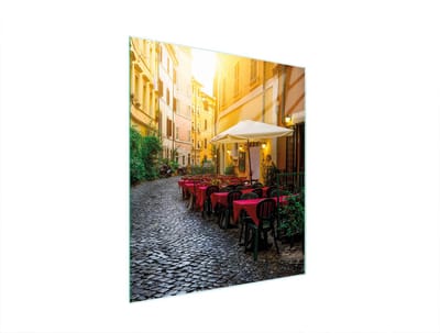 TMK ArtDeko - Beschermplaat voor Fornuis - Glas - 45x52 cm - Uliczka