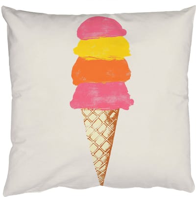 Sierkussens - Kussentjes Woonkamer - 50x50 cm - Schepijs - Hoorntje - Illustratie - Minimalistisch