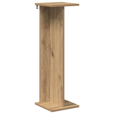 vidaXL - Plantenstand - Artisanaal - eiken - 25 - x - 25,5 - x - 80,5 - cm - Bewerkt - hout