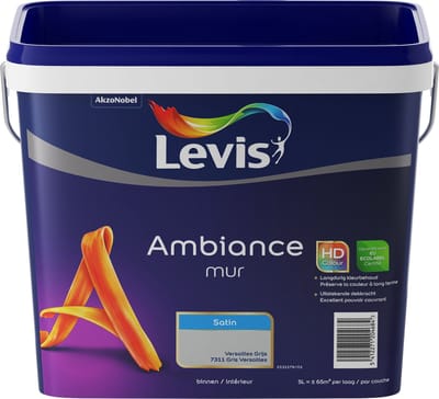 Levis - Ambiance Mur Satin - Versailles Grijs - 5 L