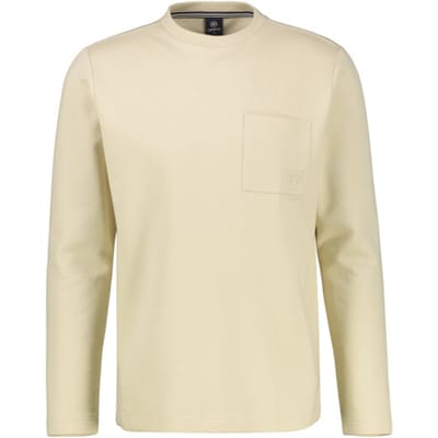 Lerros - T-shirt Lange mouw - Heren - M - 108 FOAM WHITE - Katoen - 25O4041