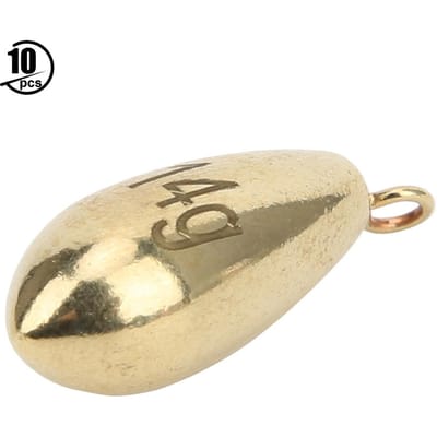 10 STKS Legering Koper Goud Draagbaar Rotatie Vislood Loodjes Visgerei Accessoire 14g