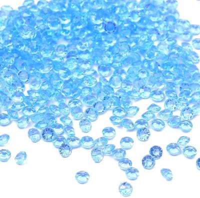 Acryl glinstert 4mm - Strooidecoratie met diamantkristallen - Blauw - 1000 stuks