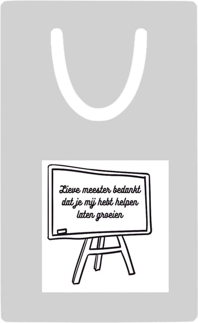 Hacebo® - Lieve meester bedankt dat je me hebt laten groeien metalen boekenlegger - Meester - Meester - Leraar Bladwijzer boekenleggers - 7.6 cm x 5cm
