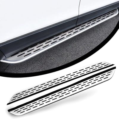 Zijdelingse Treeplanken - Opstapjes Auto - Veilig Instappen - Sterke Aluminium Constructie - Zwart