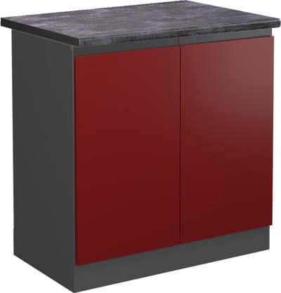 Vicco R-Line Wastafelkast – 80 cm, WB Antraciet Rood