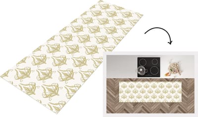 Keukenloper - Loper keuken - Patroon - Bloemen - Art Nouveau - 150x50 cm - Keukenloper vinyl