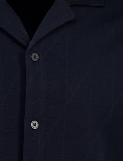 Navy overhemd Pierre Cardin Atelier korte mouwen knopen