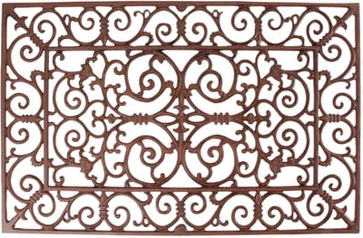 Rechthoekige Deurmat gietijzer L Esschert Design Bruin