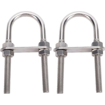 2 STUKS M12 Beugelbouten 50 mm Breed Roestvrij Staal Beugelbouten met Moeren Boutplaat en Ringen voor Boot Trailer Zeilboten Auto's
