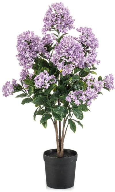 Emerald - Kunstplant Sering in pot UV 65cm licht paars - Kunstplant voor binnen