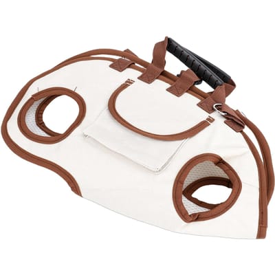 Honden Sling Drager Draagbare Ademende Huisdieren Drager Tas met Leash voor Kleine Honden Katten Reizen Wandelen Bruin M bruin