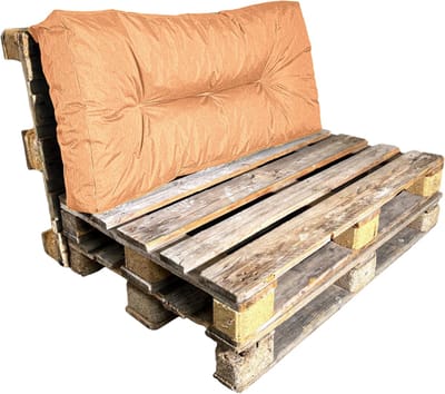 Bananair - Multifunctioneel palletkussen - Tuinkussen voor Palletbank - Geschikt als zit- en rugkussen - 120x60 cm - Oranje