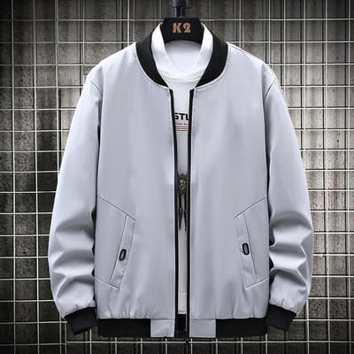 Heren Koreaanse Jas Lente en Herfst Nieuwe Jeugd Baseball Kleding Casual Jas Jas Trend Grote Maat Herenkleding 5XL white