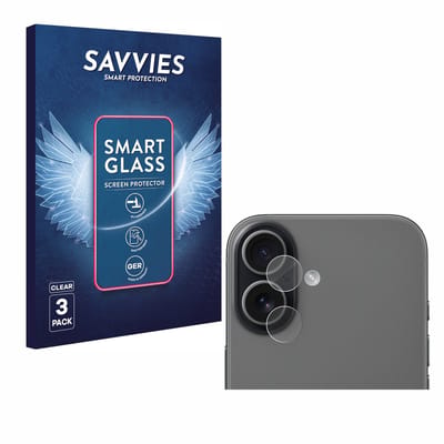 3 Stuks Savvies Screenprotector - geschikt voor Apple iPhone 17 (ALLEEN Camera Lens) - beschermfolie glas transparant