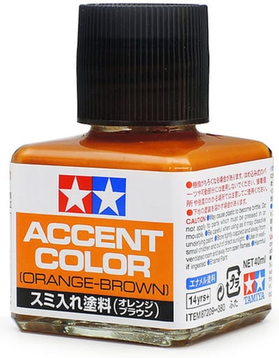 Tamiya Modelbouwdecoratie - 87209 Panel Line Accent Color - Orange Brown - 40ml Effecten potje