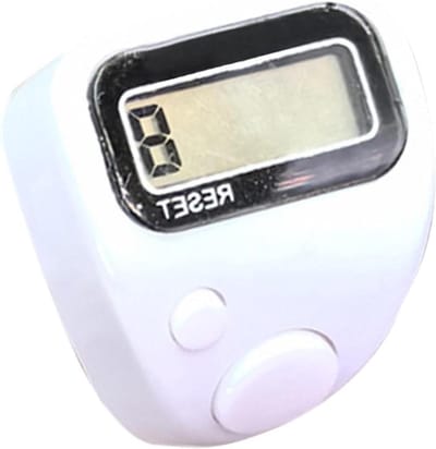 Digitale Vingerteller - Hand Klikker - Nauwkeurig Tellen - Stil Mechanisme - Vijf Weergaven - Wit