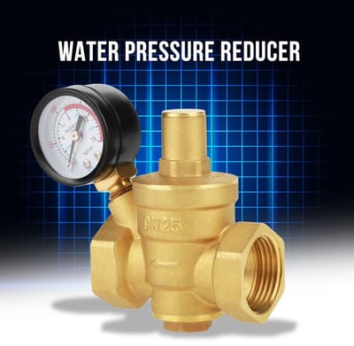 Dailygoods- Waterdrukregelaar - Messing - Verstelbaar - Drukregelaar voor tapwater - Drukcontroleknop - Maximaal 16 kg/cm² - Schokbestendig ontwerp