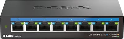 8-poorts Multi-Gigabit Desktop Switch met 2.5G Ethernet en Ventilatorloos Ontwerp