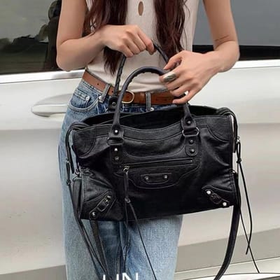 Modieuze Tas, Handtas in Hot Girl Stijl, Draagtas met Grote Capaciteit, Veelzijdige Casual Schoudertas/Crossbodytas zwart