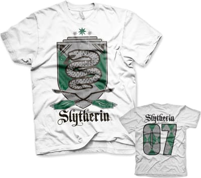 Harry Potter Heren Tshirt -L- Slytherin 07 Wit