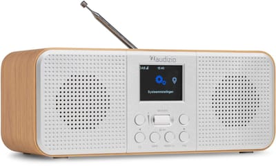 Internet radio - Audizio Bucine - FM en DAB radio - Radio met Bluetooth - Wekkerfunctie - Zilver