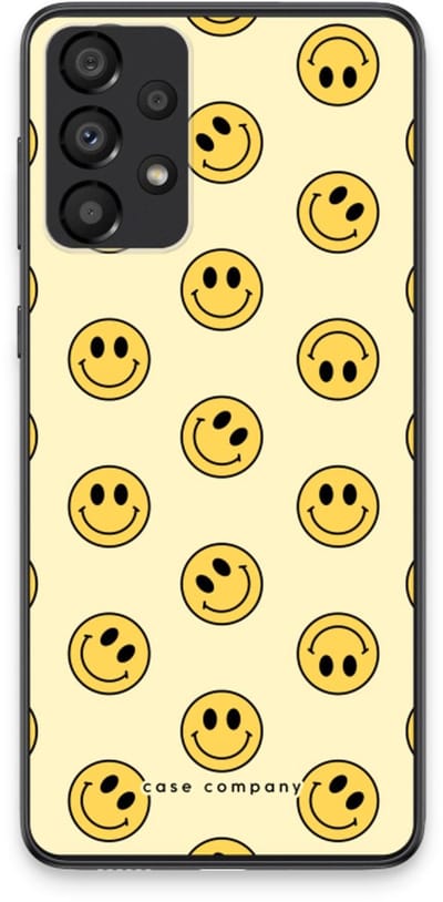 Case Company® - Hoesje geschikt voor Samsung Galaxy A33 5G hoesje - Smiley N°2 - Soft Cover Telefoonhoesje - Bescherming aan alle Kanten en Schermrand