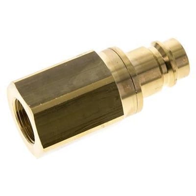 Messing DN 19 Luchtkoppeling Insteeknippel G 3/4 inch Binnendraad Double Shut-Off - CLP19-F-B-SV-034