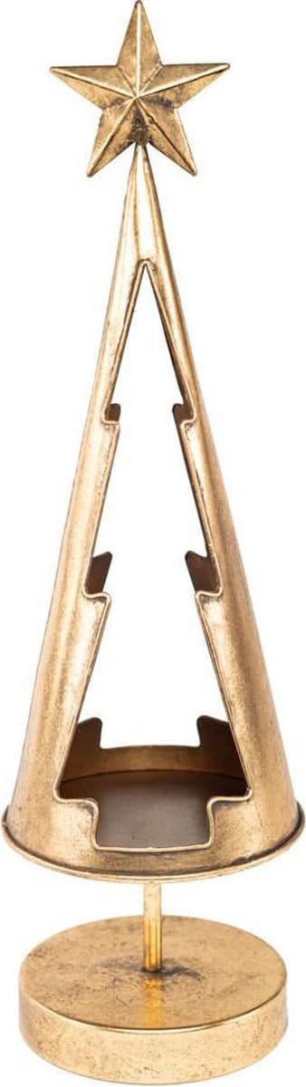 Home Society - Kerstboom staal - goud - 58,5 cm