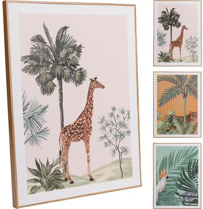 Home & Styling wanddecoratie MDF jungle kinderkamer kleurrijk.