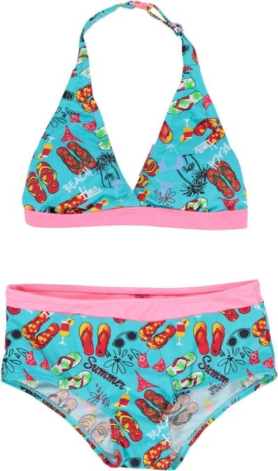 Boobs & Bloomers turquoise meisjes halter bikini Gaia - maat 164