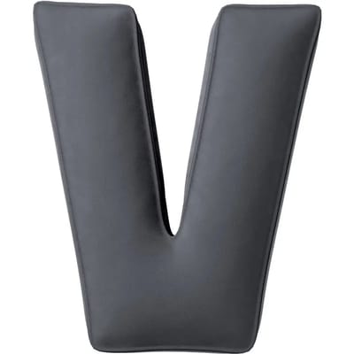 Kussen letter v Yellow Tipi Posh Velvet