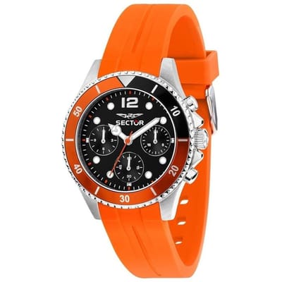 Sector 230 Multifunctionele Siliconen Band Zwarte Wijzerplaat Quartz R3251161054 100M Herenhorloge black