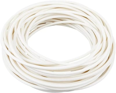 20m/22 Yards PVC Welt Cord Piping in Wit voor Bekleding van Meubels, Gordijnen en Matrasdecoratie, 5mm Dikte