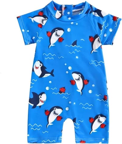 Eéndelig badpak voor pasgeborenen met rits, zonbescherming en comfortabele strandoutfit voor kinderen