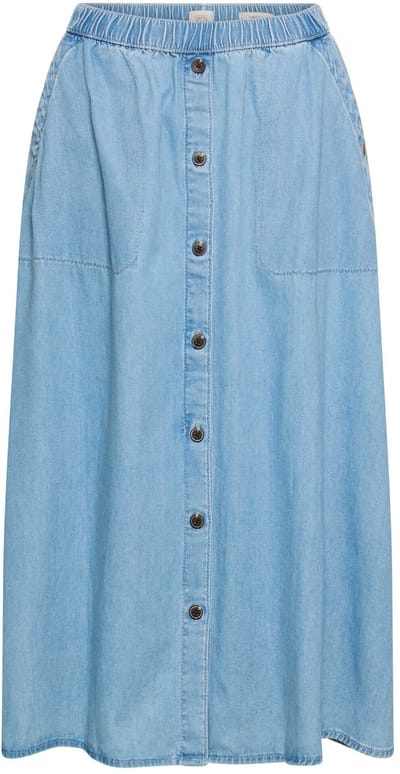 camel active Denimrok met knoopsluiting - Maat womenswear-40 - Lichtblauw