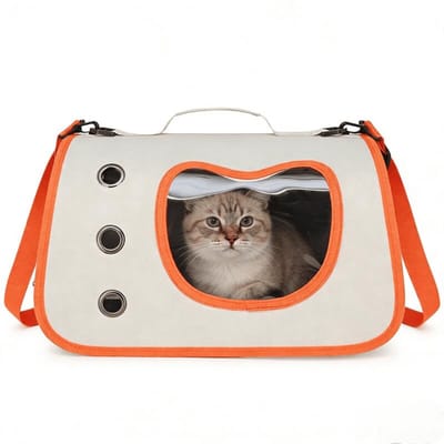 Reistas voor huisdieren - Rugzak voor huisdieren - Cat-tas met zijsluiting - Ruim en goed geventileerd voor kleine dieren - Met een gemakkelijke toegang - Verstelbare riem - Waterdichte transporttassen- 40 x 26 x 22cm