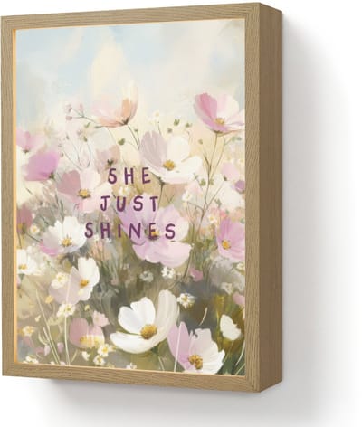 Wandlamp 30x40 cm - Oplaadbaar - Quote - Bloemen - Schilderachtig - Wandlampen binnen woonkamer - Slaapkamer lamp - Decoratieve nachtlamp - Vloerlamp draadloos