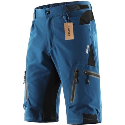 Lixada Baggy Shorts Fietsen Fietsbroek Ademend Sport Losse Fit Shorts Buiten Casual Fietsen XXXL donkerblauwe kleur
