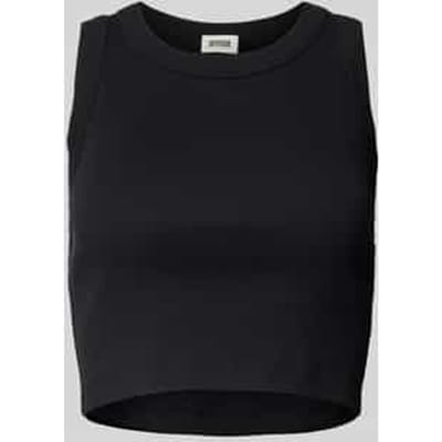 Korte top in riblook, model 'NADEEN'