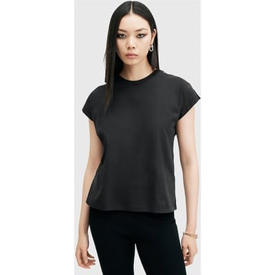 AllSaints Rue Tee Black Maat: XS | Tops Outlet | Dames | Zwart