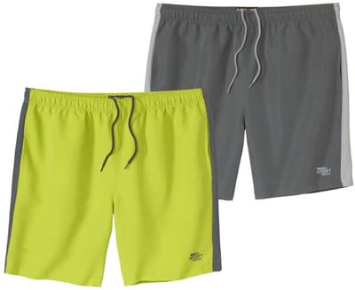 ATLAS FOR MEN - Set van 2 sportieve shorts - Heren - Verkrijgbaar in grote maten - XL