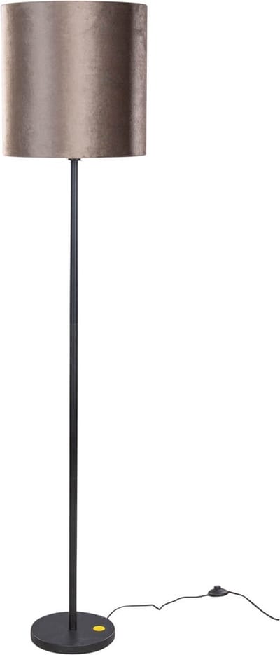 QAZQA simplo shade - Klassieke Vloerlamp | Staande Lamp met kap - 1 lichts - H 189 cm - Zwart Goud - Woonkamer | Slaapkamer | Keuken