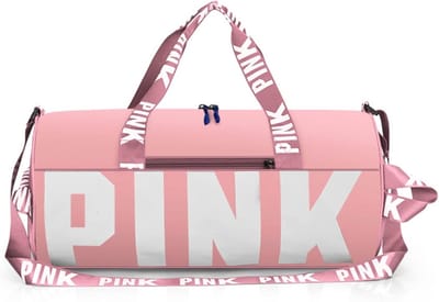 Sporttas Duffeltas voor Sportschool en Reizen met Handvat en Zwemtas incl. Pink
