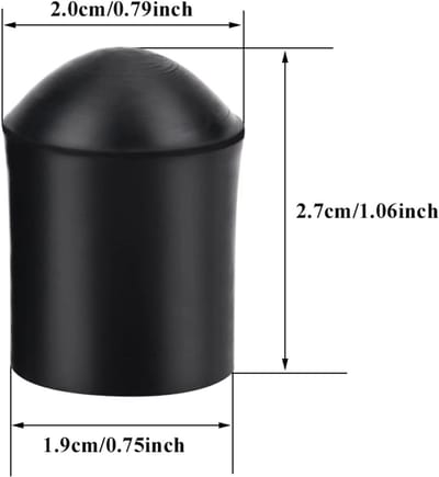 2x Antislip Rubber Tip voor Contrabas Standaard - Bescherming voor Bass Endpin