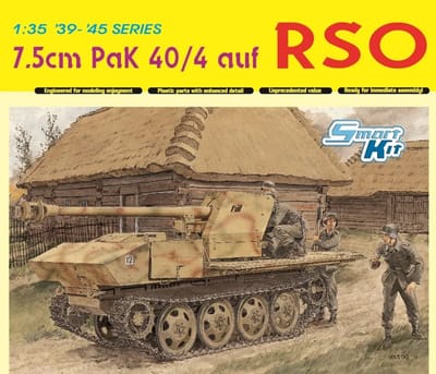 Dragon Modelbouwpakket Militaire voertuigen - 6640 7,5cm PaK 40/4 op Steyr RSO met bemanning in winteruniform - Militair Voertuig Plastic - 1:35 - Modelbouw