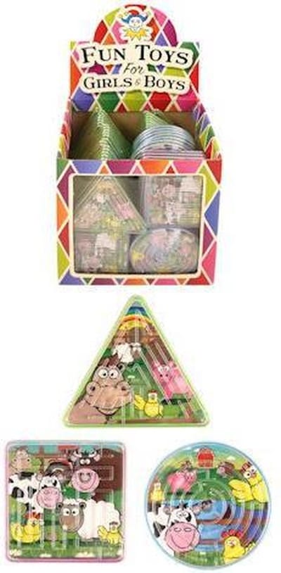 96 Stuks | Geduld Spelletjes Model: Boerderij Dieren in Traktatiebox (Uitdeelcadeautjes)