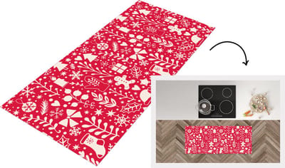 Keukenloper - Loper keuken - Patronen - Kerst - Winter - Feest - 120x50 cm - Keukenloper vinyl