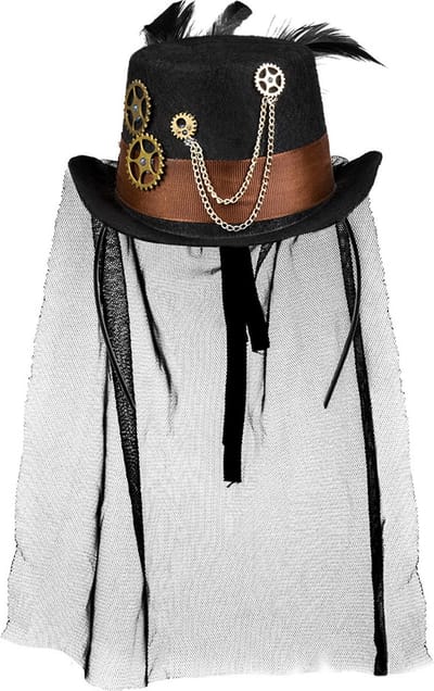 Boland - Diadeem Steamgear Zwart - Één maat - Volwassenen - Vrouwen - Steampunk- Sciencefiction